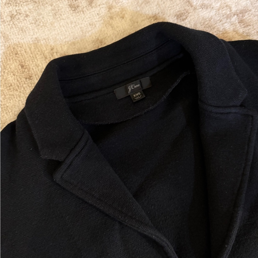 TWO J. Crew Sweater Cardigan Blazer Black & Navy XXS (2)